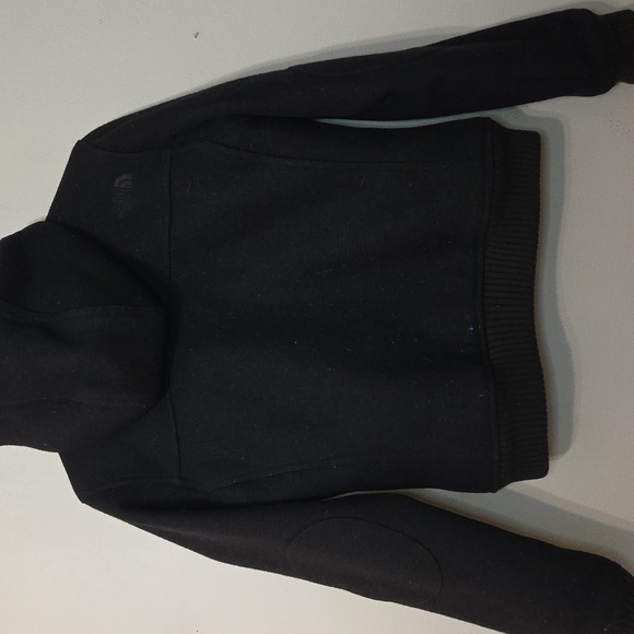 THE NORTH FACE @ WOOL DUFFLE PARKA HOODED BOMBER ZIP BLACK S - Picture 8 of 12